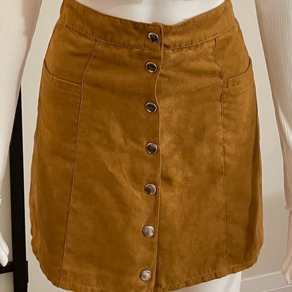 H&M Suede mini skirt size 2 - Picture 1 of 4